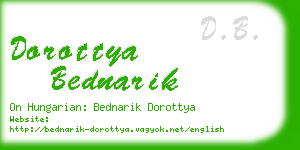 dorottya bednarik business card